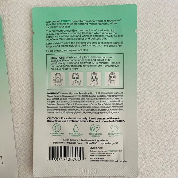 Fortify+ Bacteria Fighting Skincare Set: Facial Wipes and 2 Under Eye Pads Vegan - Picture 5 of 9